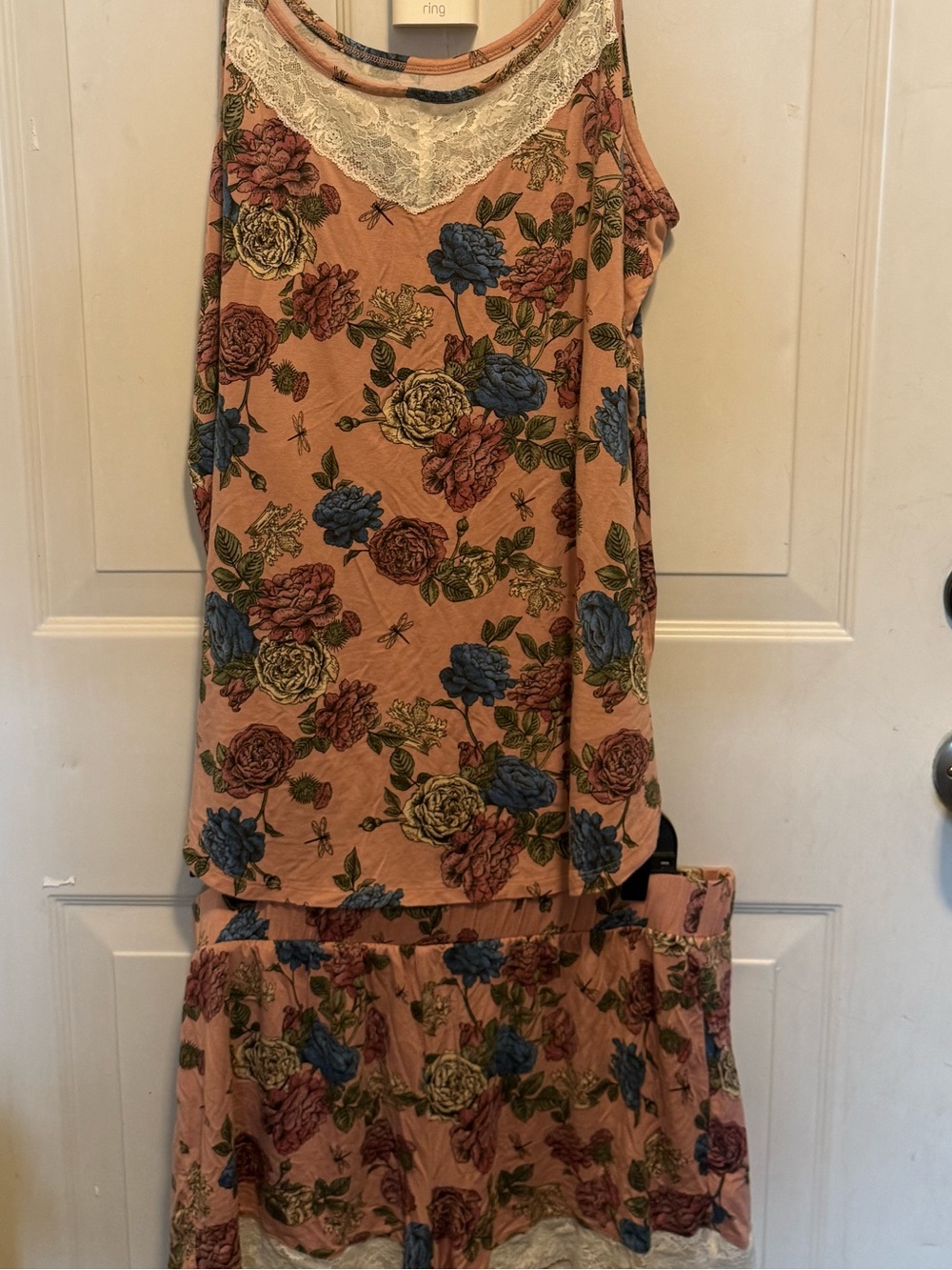 Torrid and Outlander Floral Lace Trim Pink Cami & Short Sleep Set 2X - Picture 5 of 12